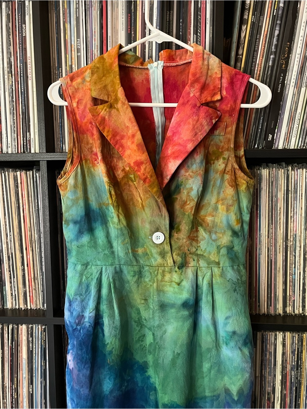 Rainbow Ice Dyed Partytime Suit with patchwork pocket for PHISH Festival 🌈⭕️🎉 - Picture 4 of 10